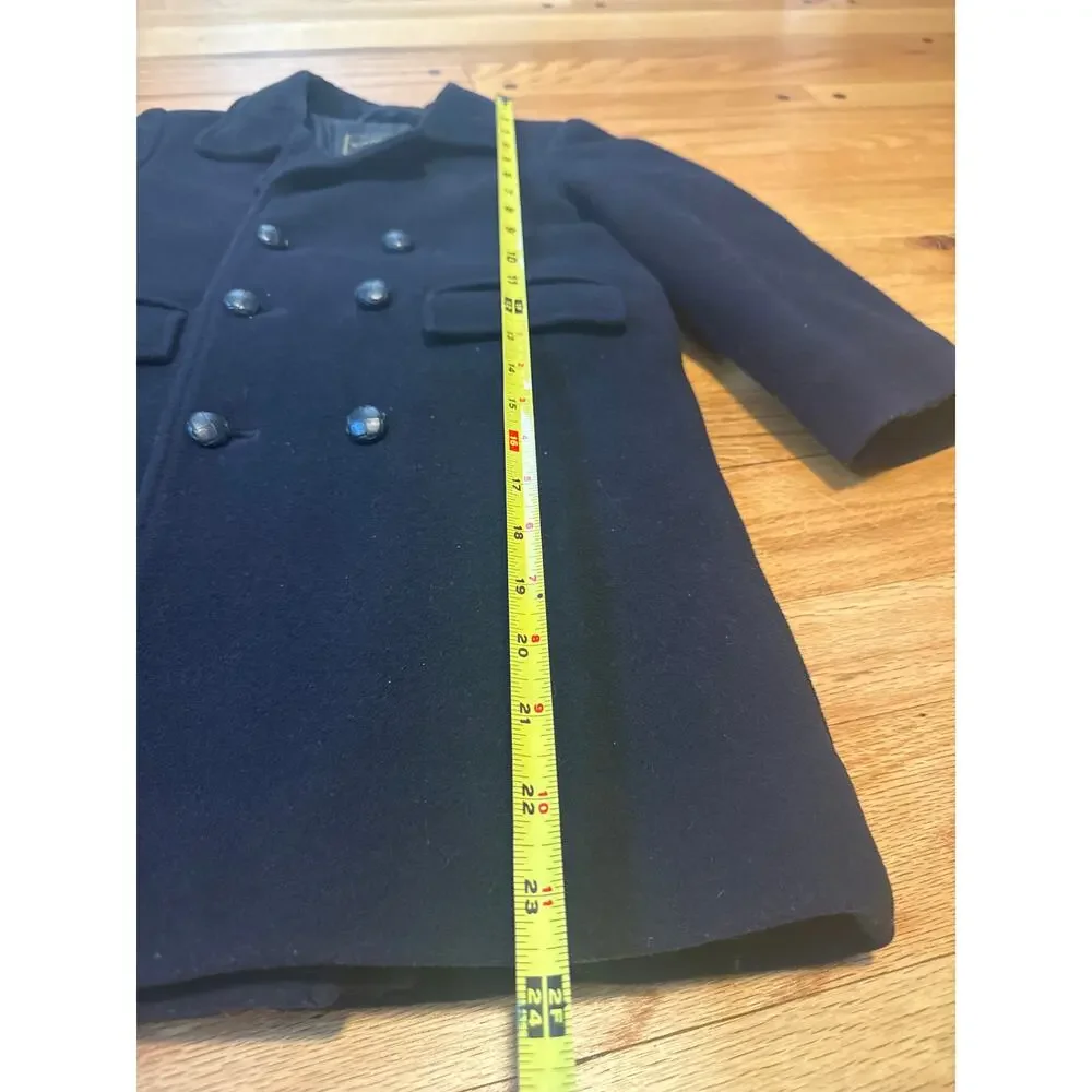 S Rothschild John John Wool Blend Winter Coat Boys 4T Navy Dress Jacket